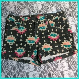 Celebrity Pink Aztec Print Shorts